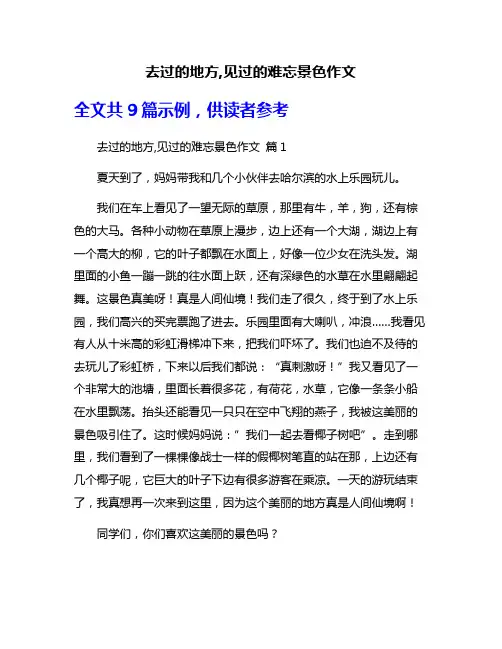 去过的地方,见过的难忘景色作文