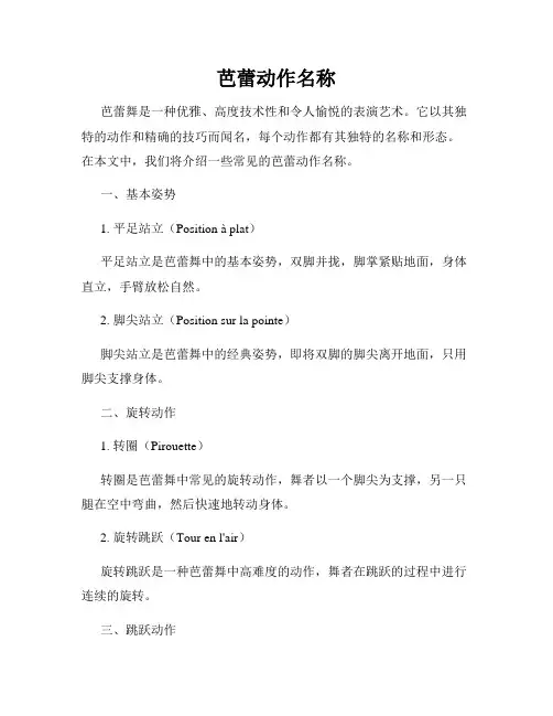 芭蕾动作名称