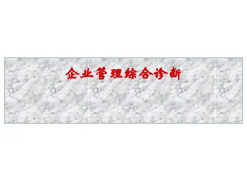 企业管理综合诊断报告(PPT34张)