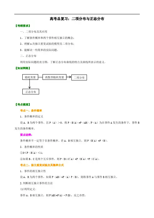 知识讲解_高考总复习：二项分布与正态分布(基础)
