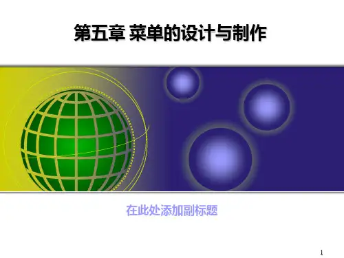第五章-菜单设计与制作PPT课件