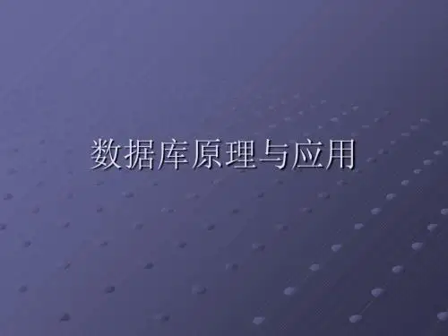 第1章数据库原理与应用-PPT精选