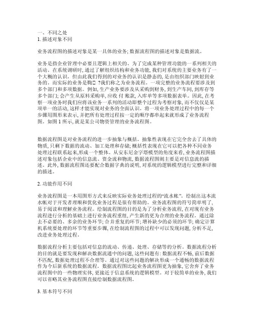 数据流程与业务流程的区别