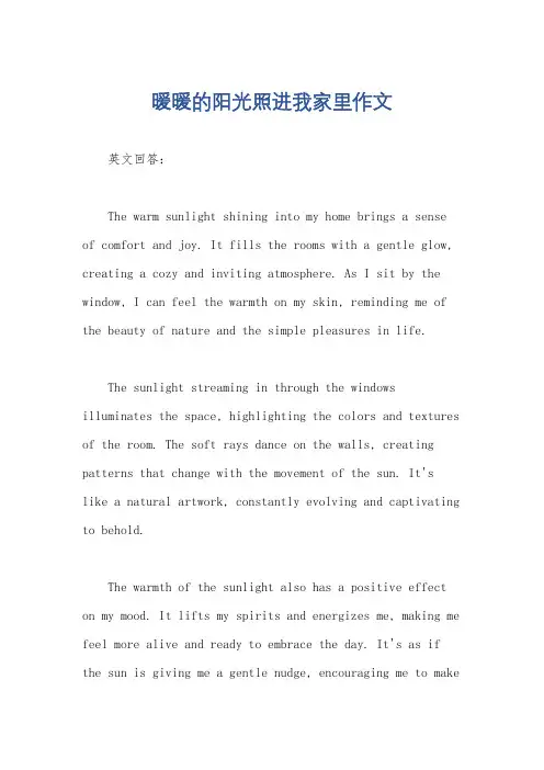 暖暖的阳光照进我家里作文