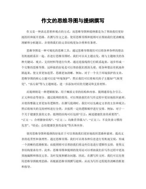 作文的思维导图与提纲撰写
