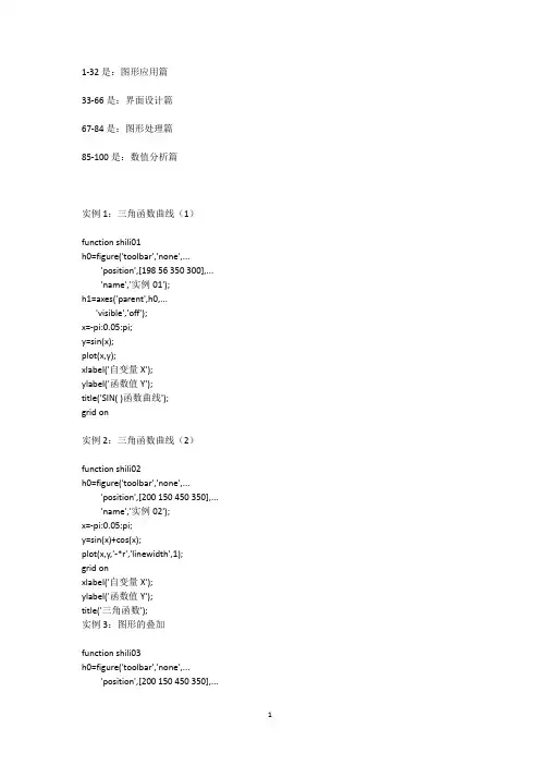 matlab实用程序百例