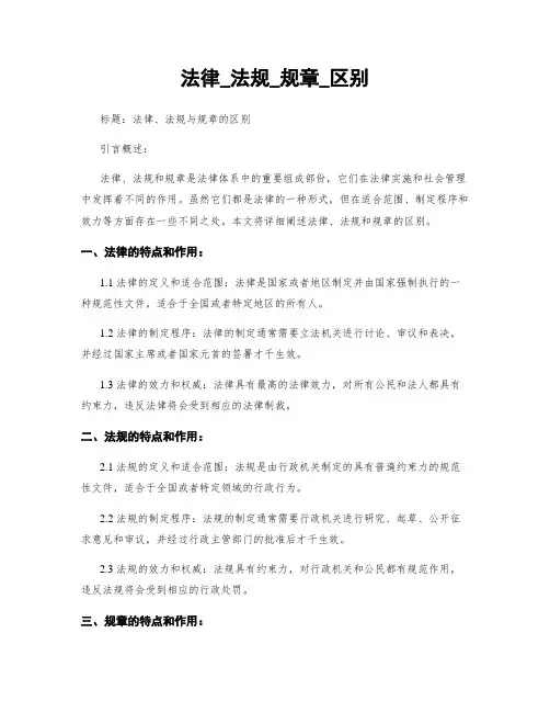 法律_法规_规章_区别