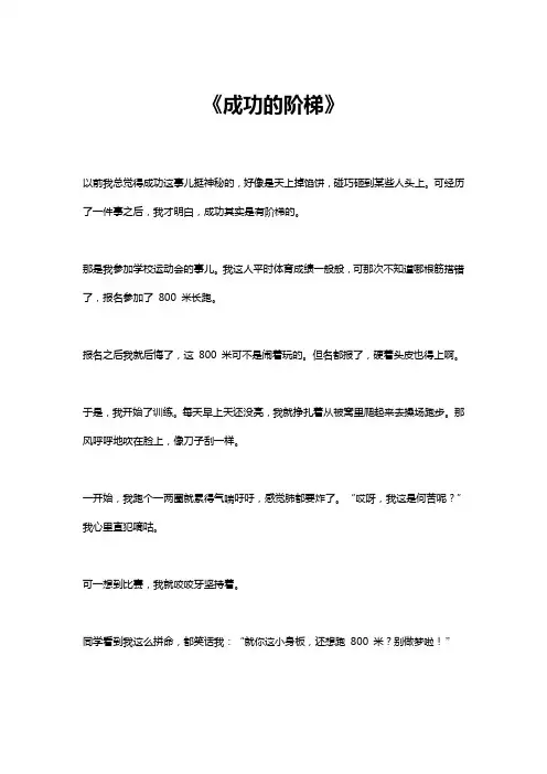 成功的阶梯作文
