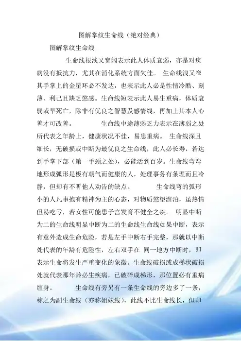 图解掌纹生命线(绝对经典)