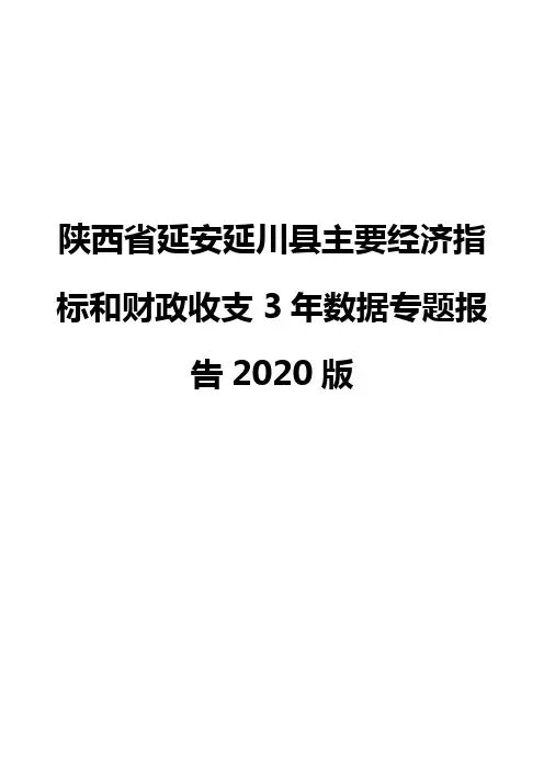 陕西省延安延川县主要经济指标和财政收支3年数据专题报告2020版