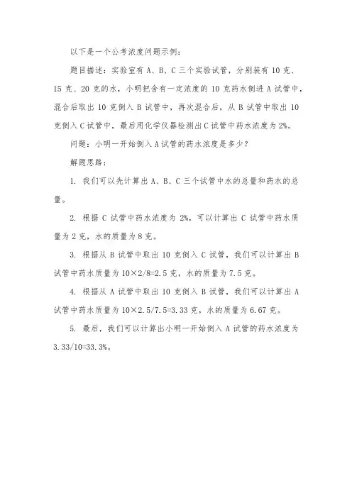 公考浓度案例