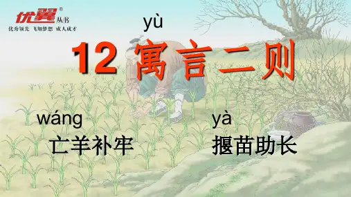 新人教部编版二年级语文下册PPT课件—12 寓言二则