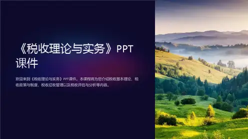 《税收理论与实务》课件