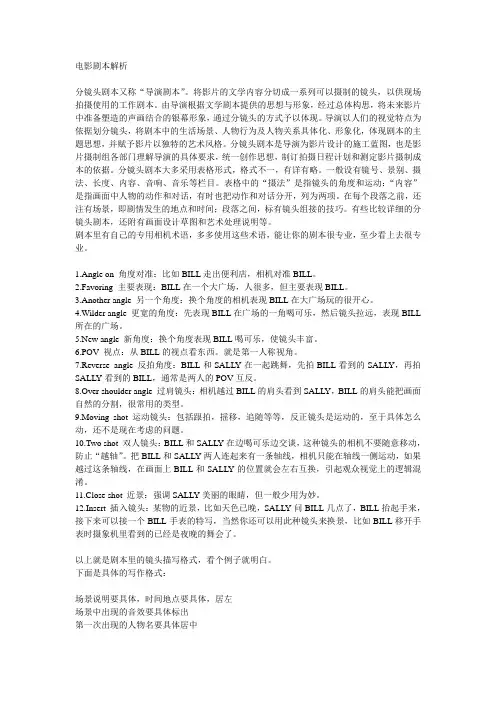 电影剧本解析