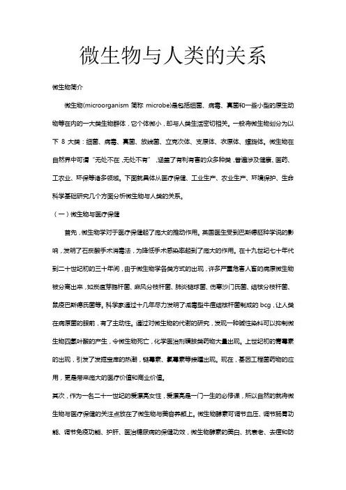 微生物与人类的关系