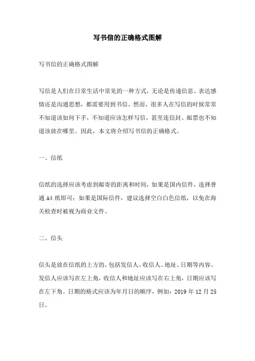 写书信的正确格式图解