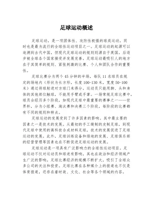 足球运动概述