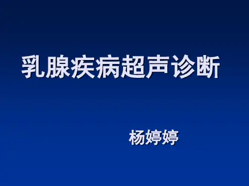 乳腺癌的超声诊断PPT演示幻灯片