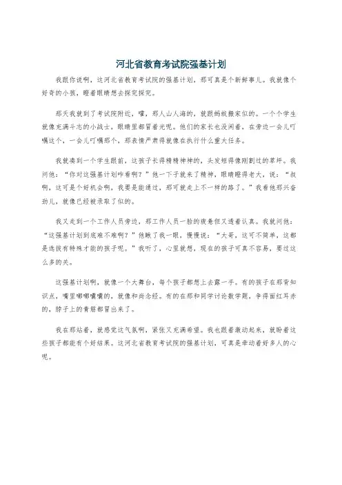 河北省教育考试院强基计划