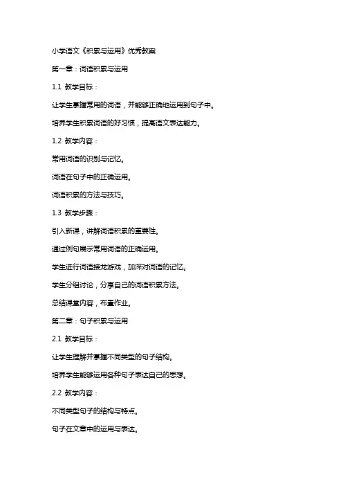 小学语文《积累与运用》教案