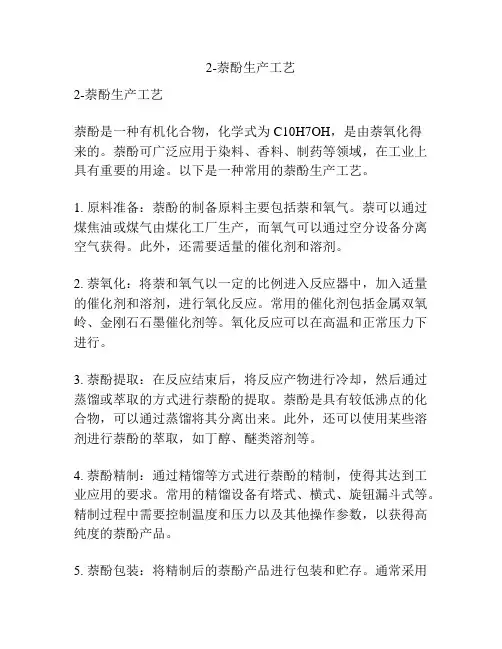 2-萘酚生产工艺