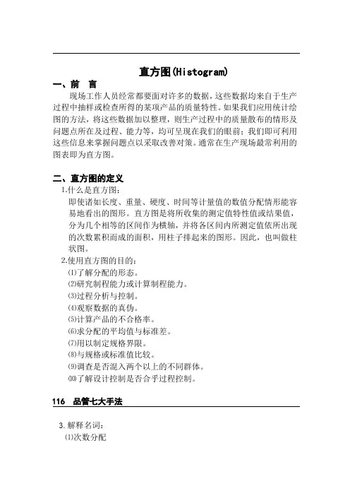 直方图的制作详细步骤讲解