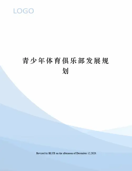 青少年体育俱乐部发展规划