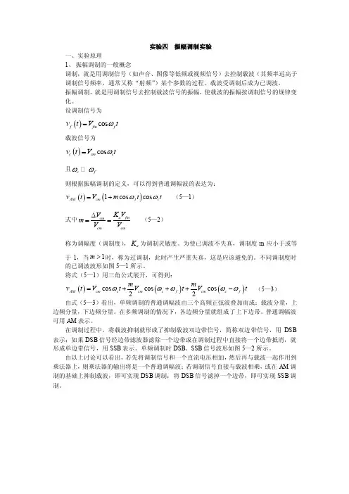 实验四振幅调制实验