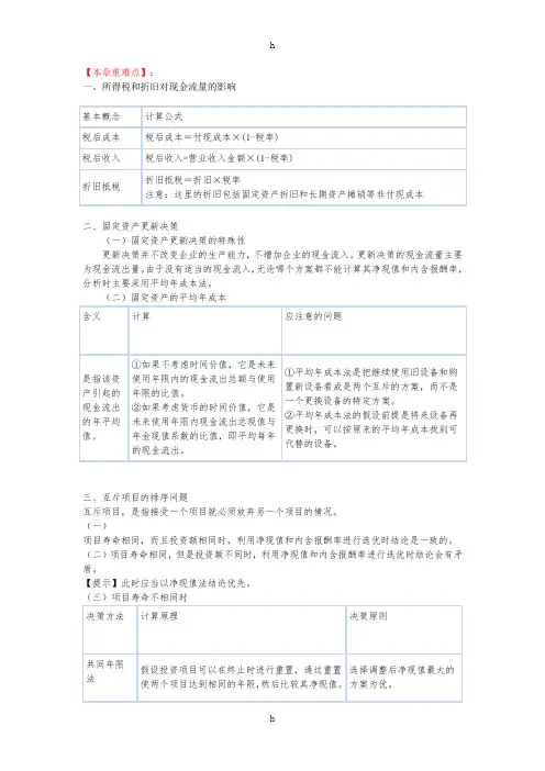 CPA注册会计《财务管理》财管第九章(重难点+同步练习)