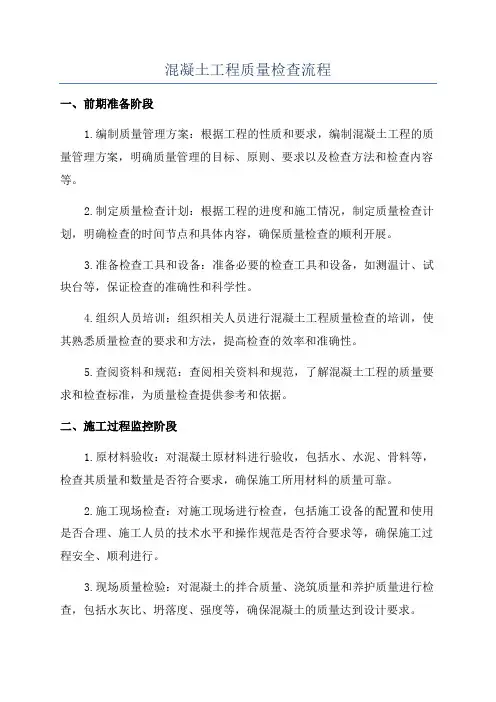 混凝土工程质量检查流程