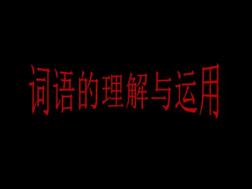 词语的理解与运用