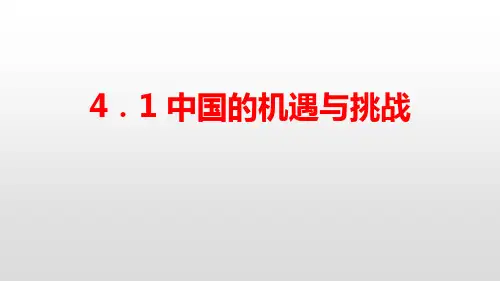 《中国的机遇与挑战》与世界共发展PPT课件-九年级道德与法治下册