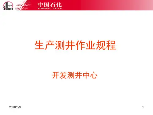生产测井作业规程