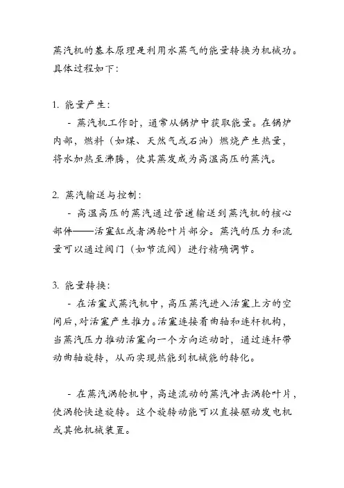 蒸汽机的基本原理