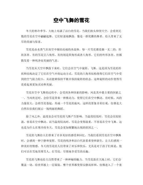 空中飞舞的雪花