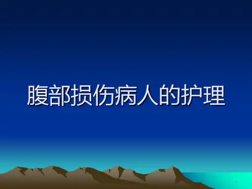 腹部损伤病人的护理ppt课件