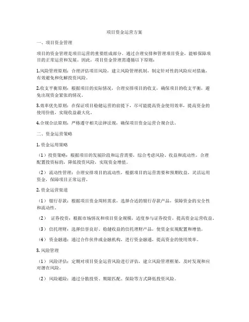 项目资金运营方案
