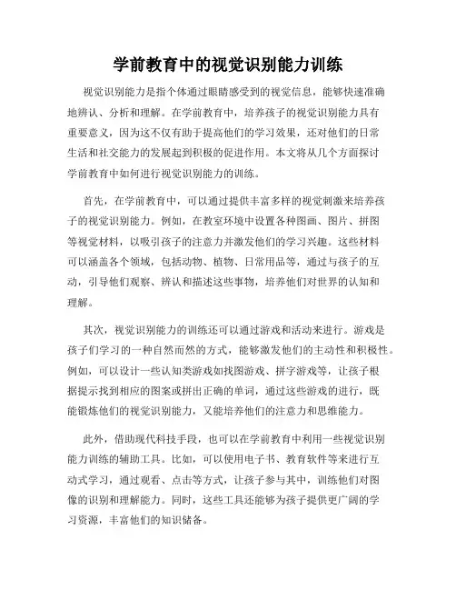 学前教育中的视觉识别能力训练