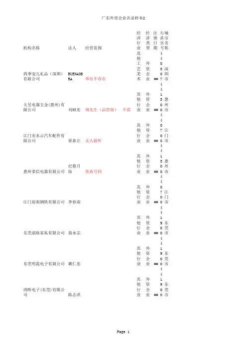 广东外企