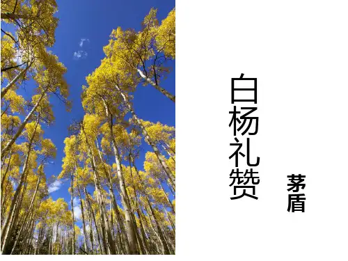 第15课《白杨礼赞》课件部编版语文八年级上册
