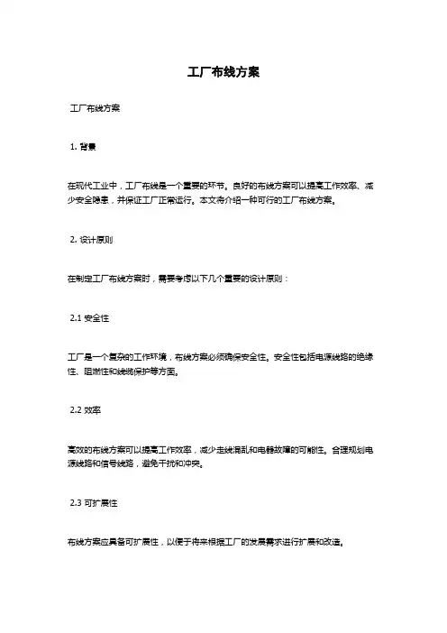 工厂布线方案