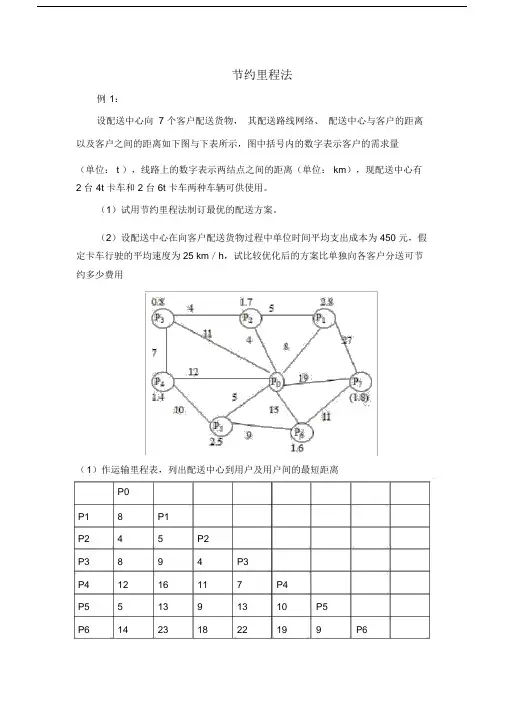 [计算题]节约里程法标准答案.doc