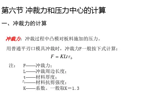 冲裁力与压力中心的计算和冲裁工艺性解读