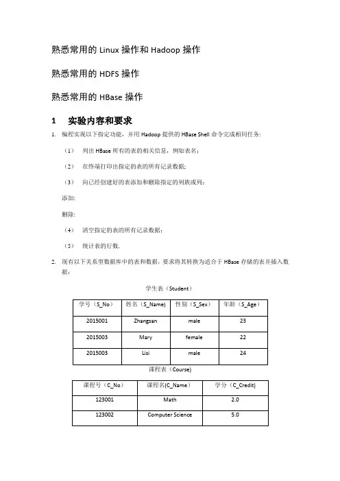 云计算实验题