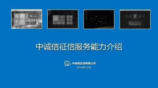 中诚信征信服务能力介绍