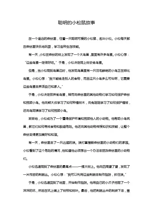 聪明的小松鼠故事
