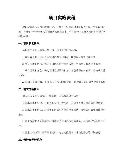 项目实施流程