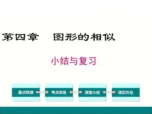 新北师大数学九年级上册课件：第四章 图形的相似小结与复习