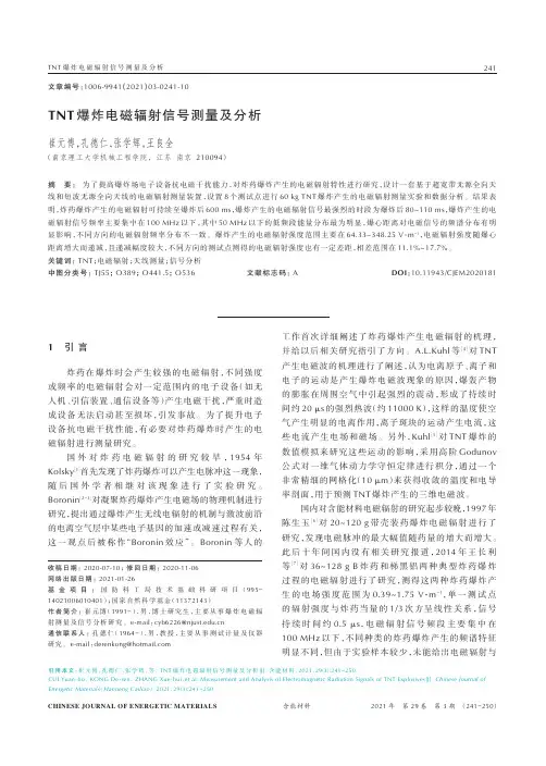 TNT爆炸电磁辐射信号测量及分析