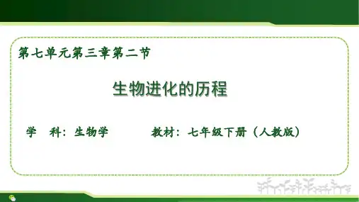 人教版八年级生物第二节 生物进化的历程课件